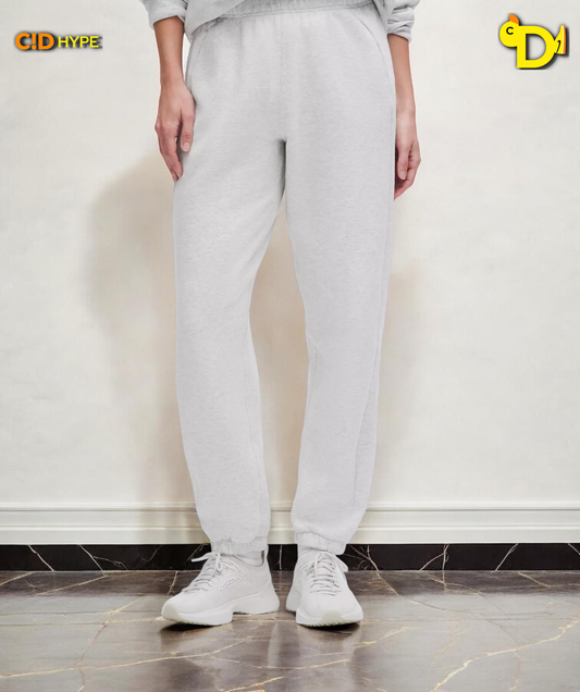 Scuba Mid-Rise Oversized Jogger Regular "Heathered Core Ultra Light Grey"