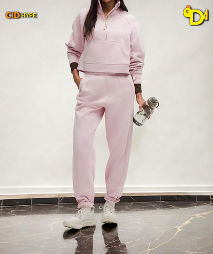 Scuba Mid-Rise Oversized Jogger Regular "Porcelain Pink"
