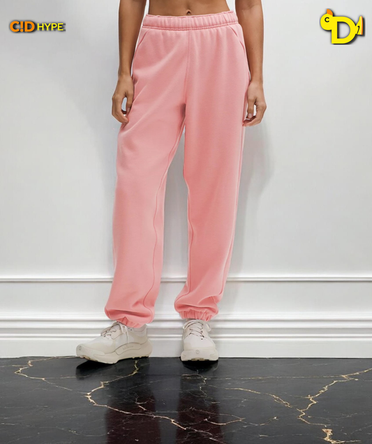Scuba Mid-Rise Oversized Jogger Regular "Tea Rose"