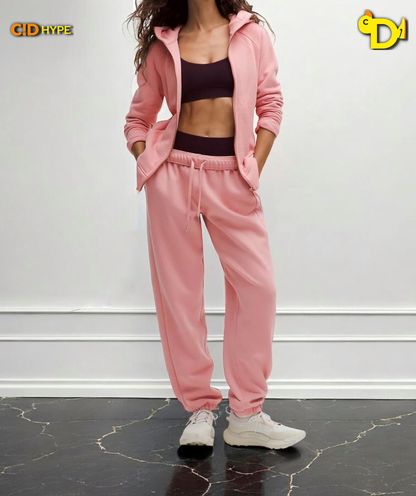 Scuba Mid-Rise Oversized Jogger Regular "Tea Rose"