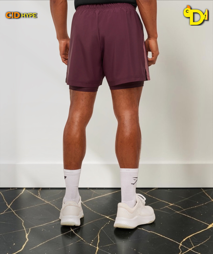 Sport 5" 2 in 1 Shorts "Impact Burgundy/Reset Pink"