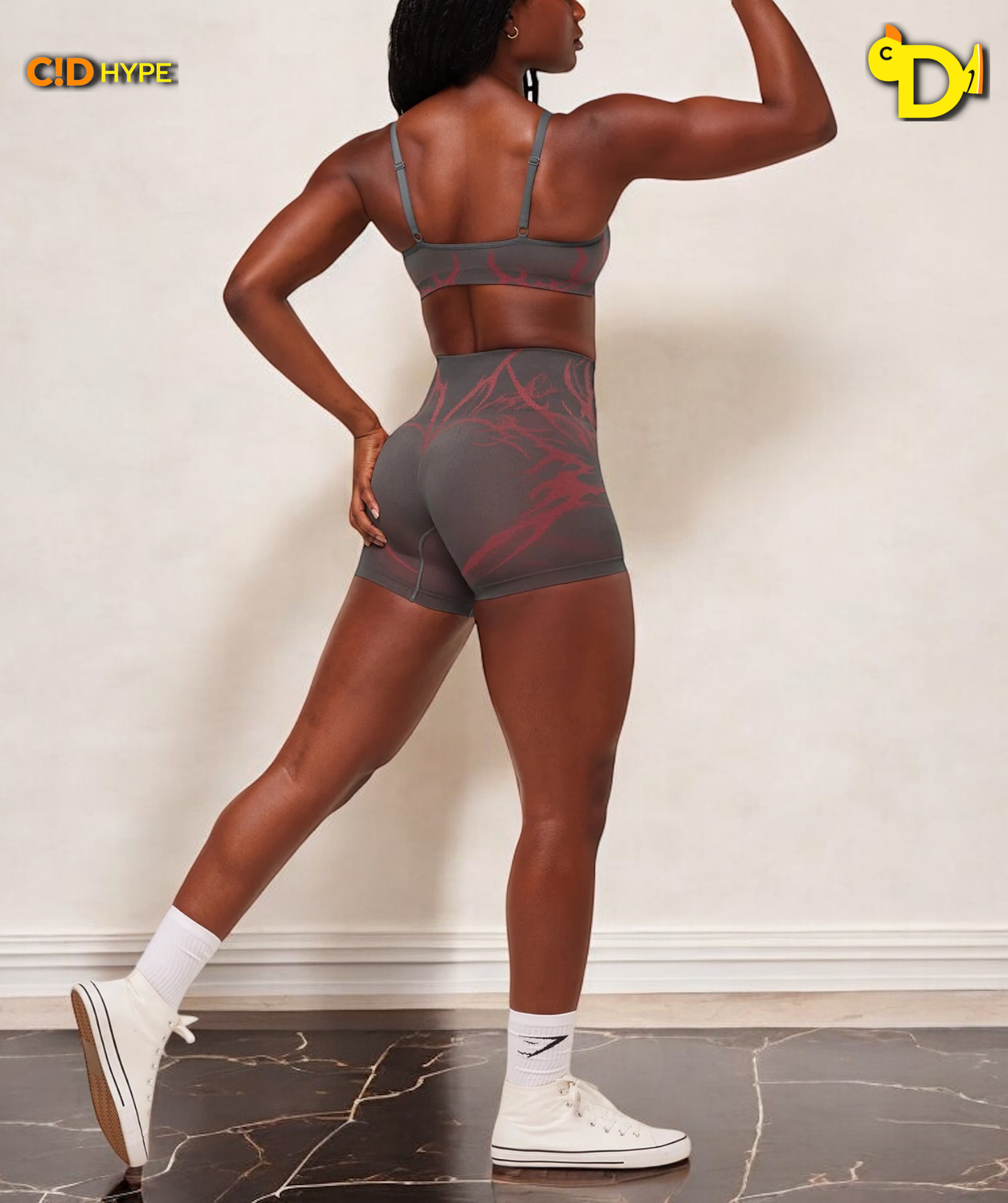 Storm Seamless Shorts “GS Dark Grey/GS Zesty Red”