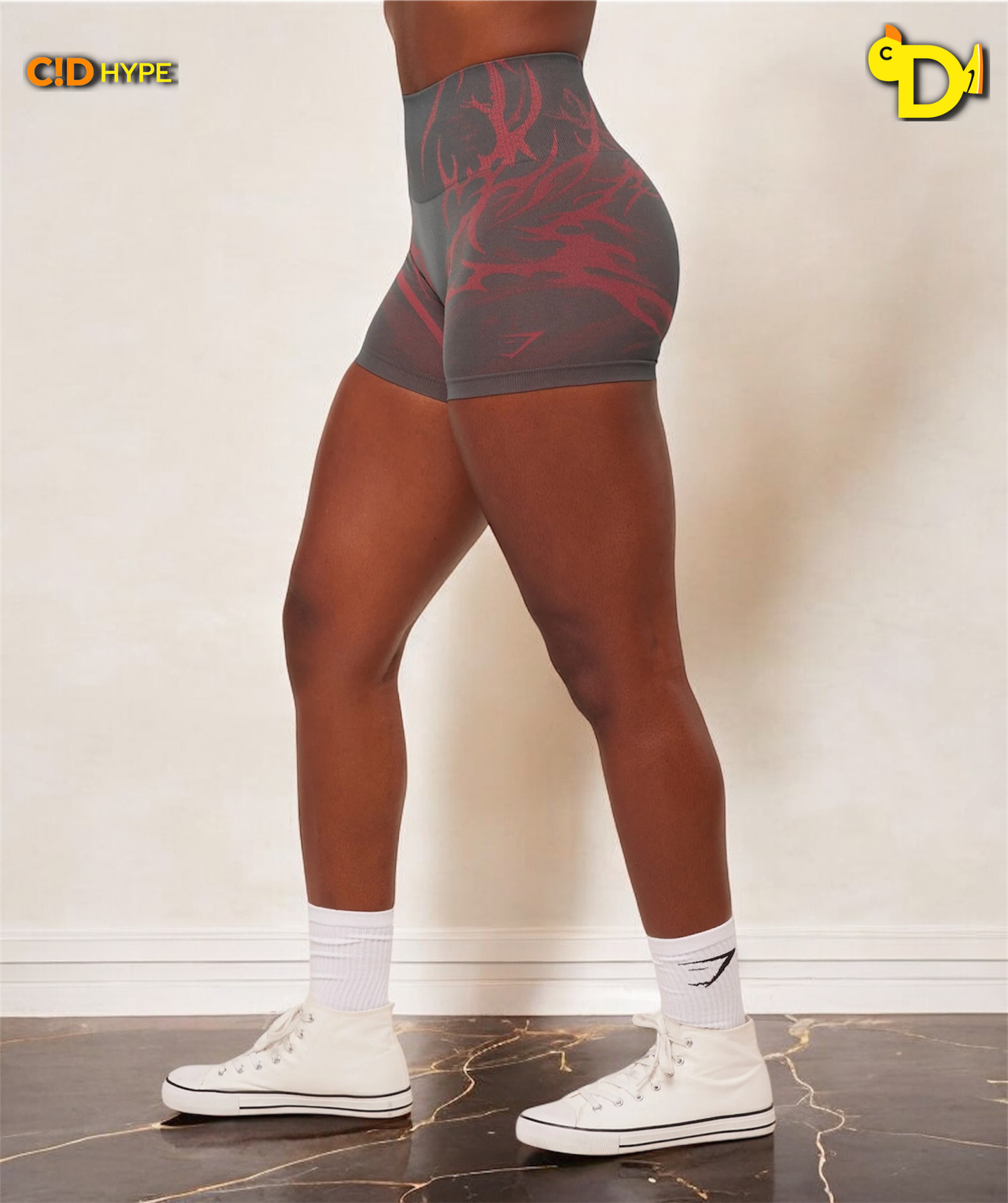 Storm Seamless Shorts “GS Dark Grey/GS Zesty Red”