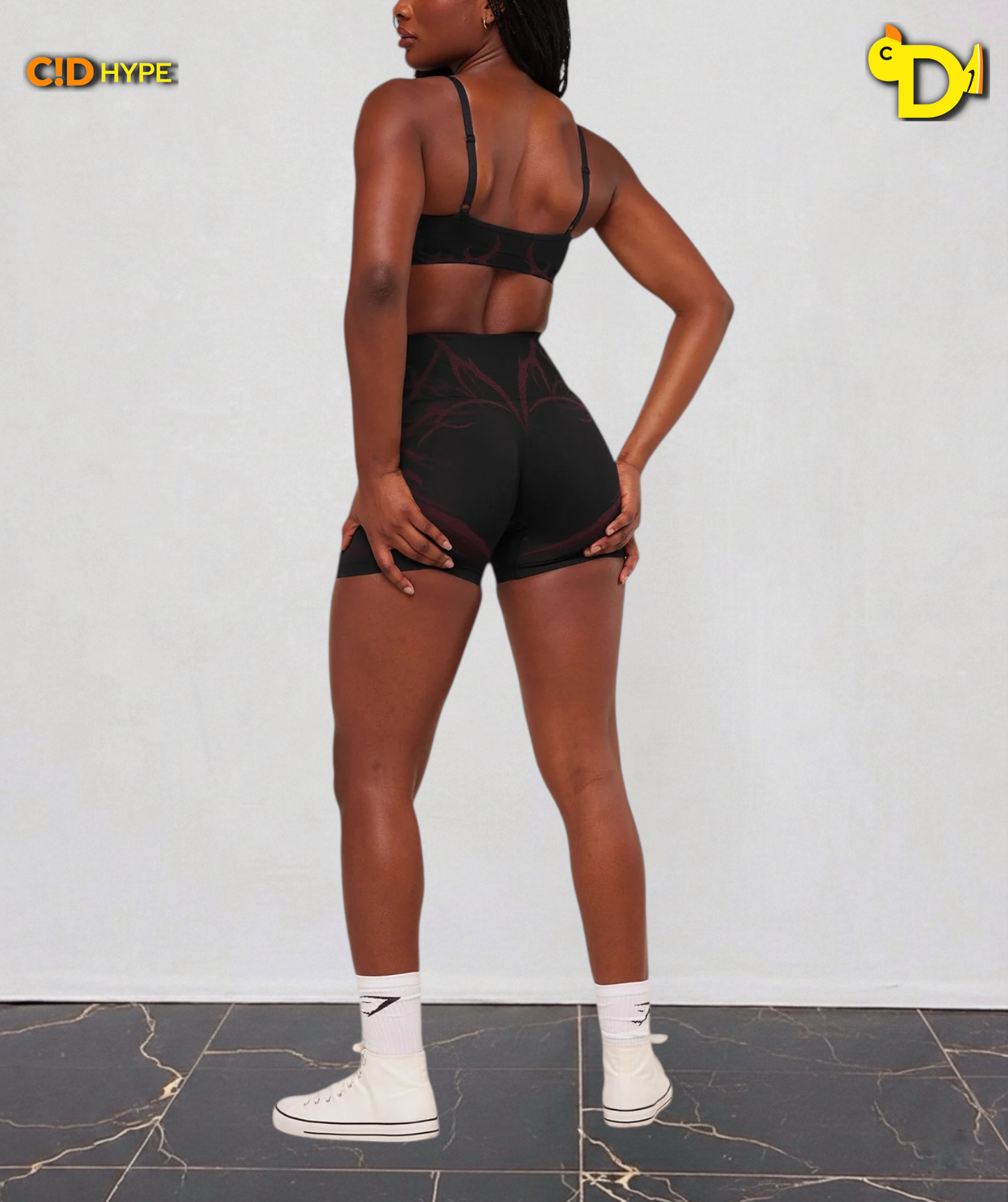 Storm Seamless Sport Bra “Black/Rich Maroon”