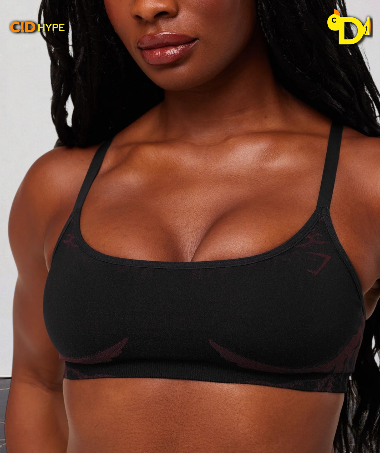 Storm Seamless Sport Bra “Black/Rich Maroon”