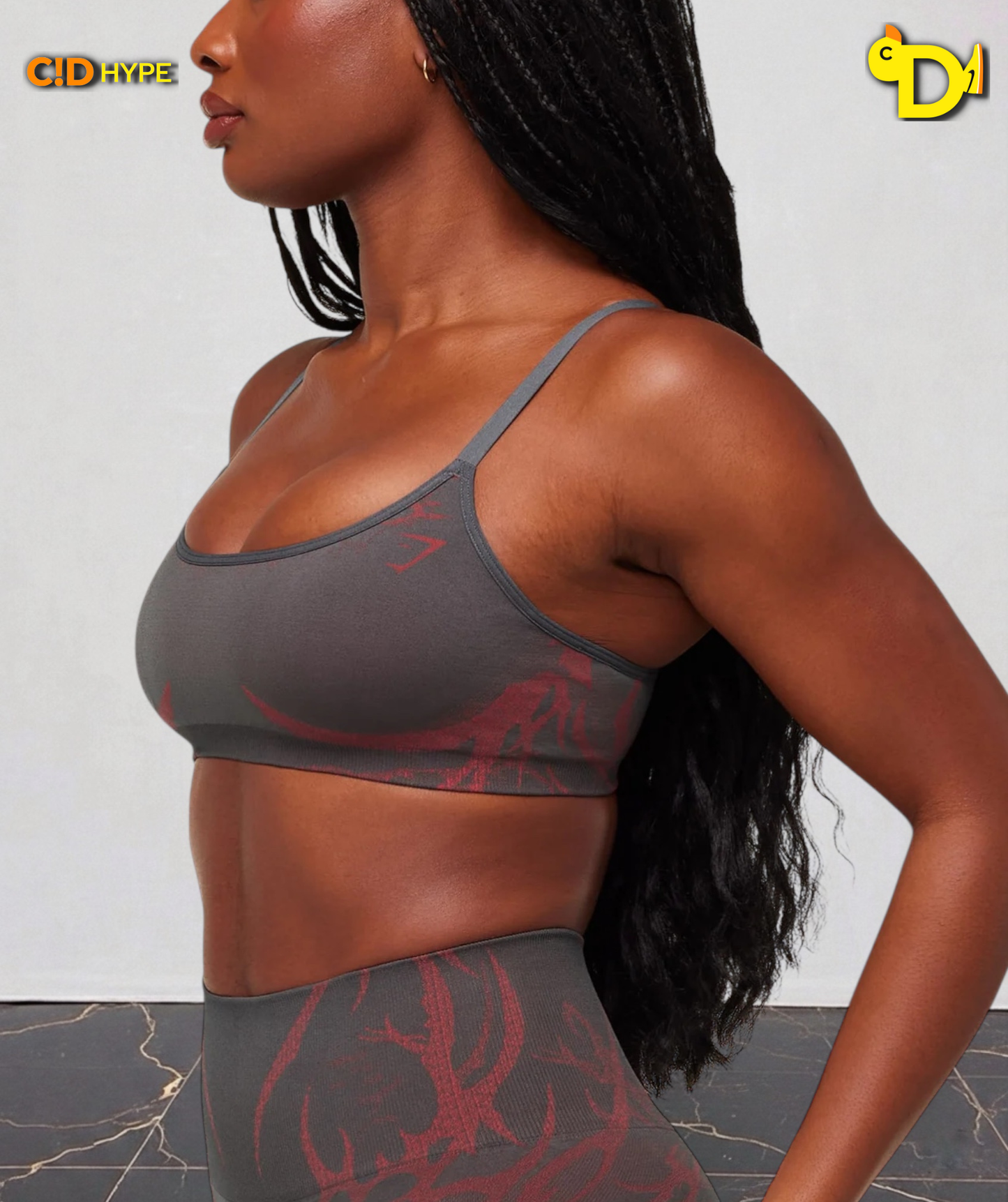 Storm Seamless Sport Bra “GS Dark Grey/GS Zesty Red”