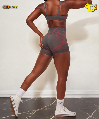 Storm Seamless Shorts “GS Dark Grey/GS Zesty Red”