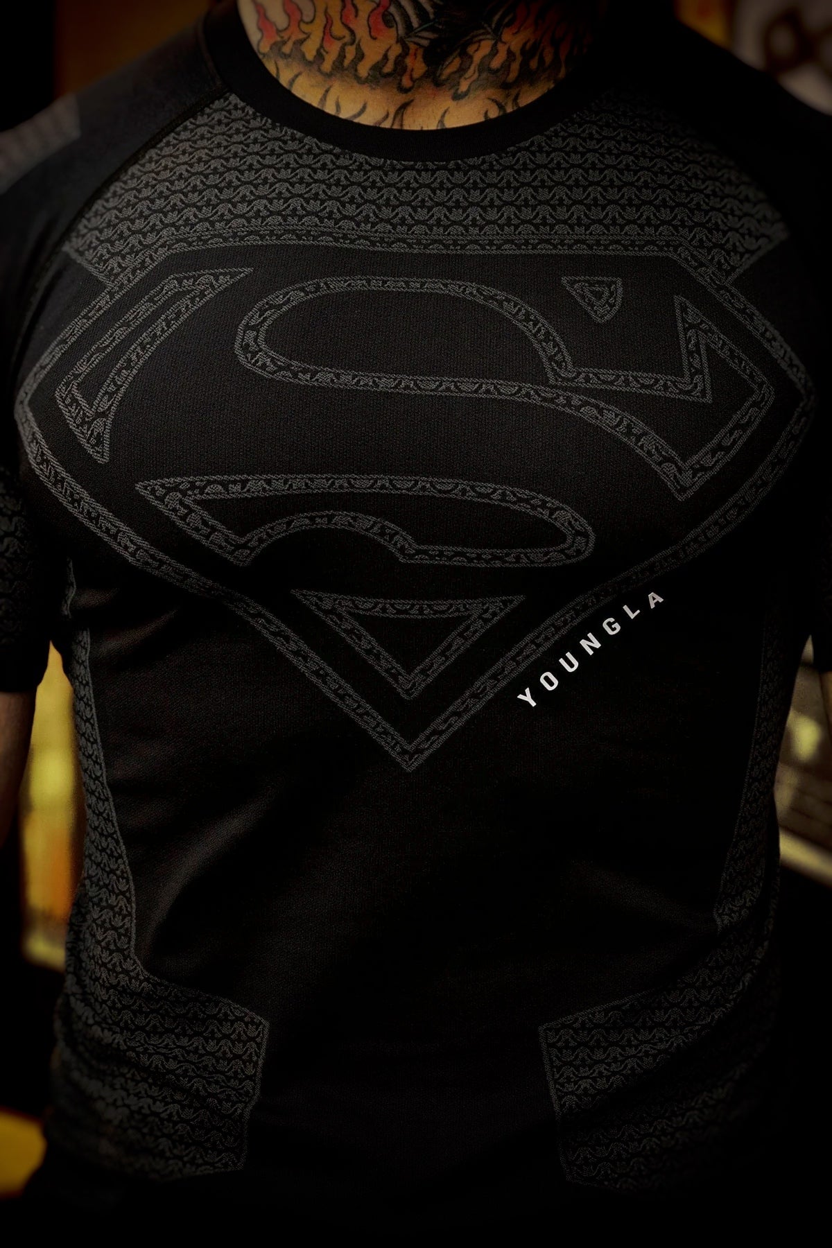 4117 - Superman Compression Tees - Black