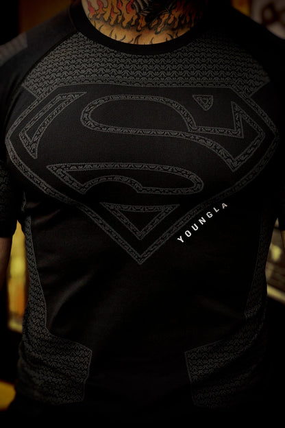 4117 - Superman Compression Tees - Black