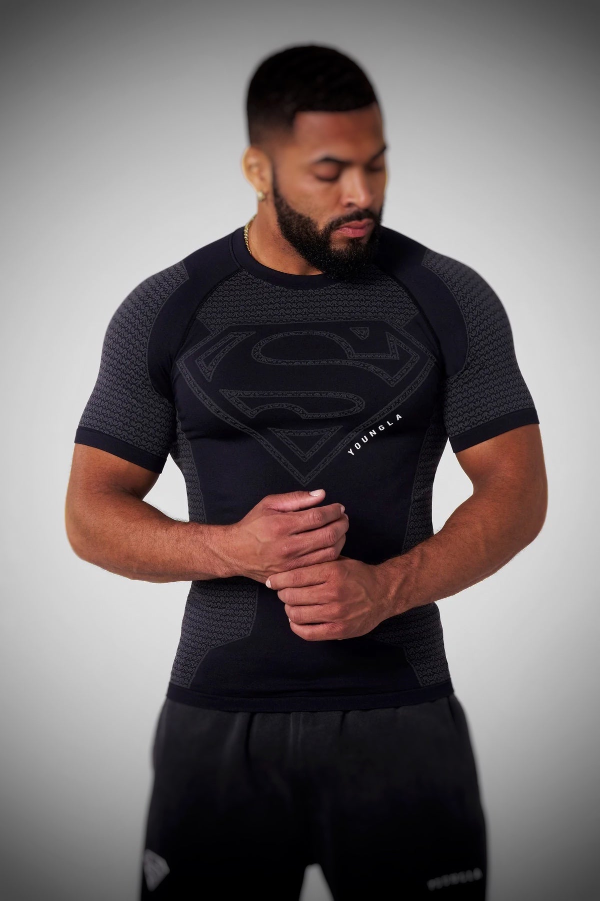 4117 - Superman Compression Tees - Black