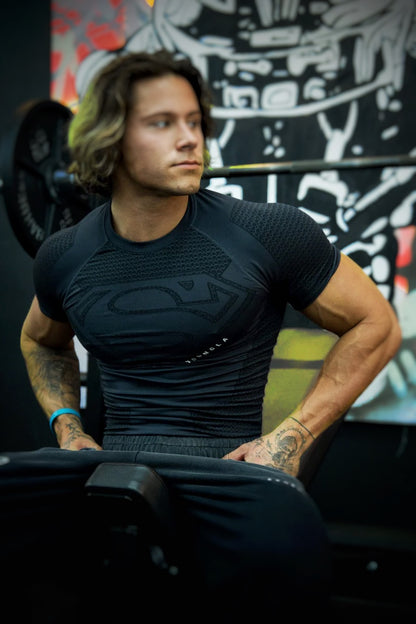 4117 - Superman Compression Tees - Black