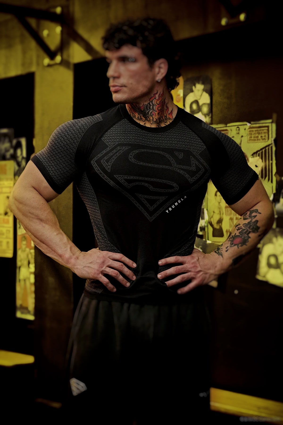 4117 - Superman Compression Tees - Black