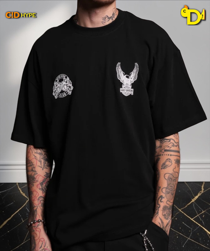 The Eagle & The Wolf "Premium" Oversized Tee in Black
