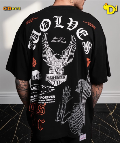 The Eagle & The Wolf "Premium" Oversized Tee in Black