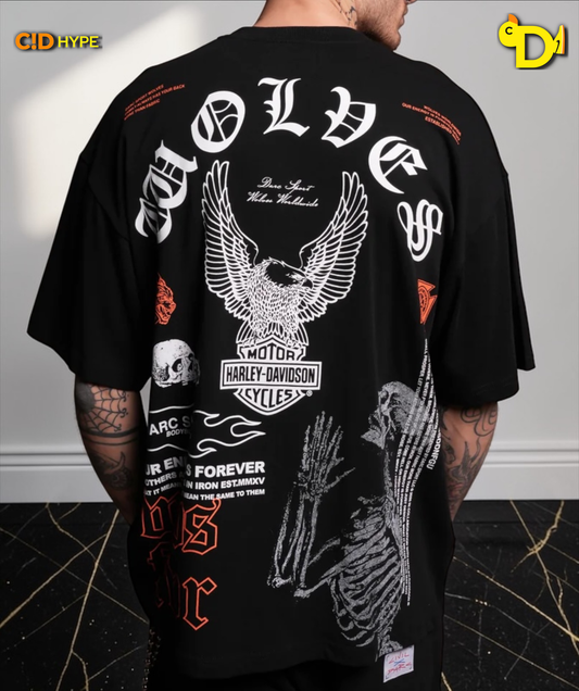 The Eagle & The Wolf "Premium" Oversized Tee in Black