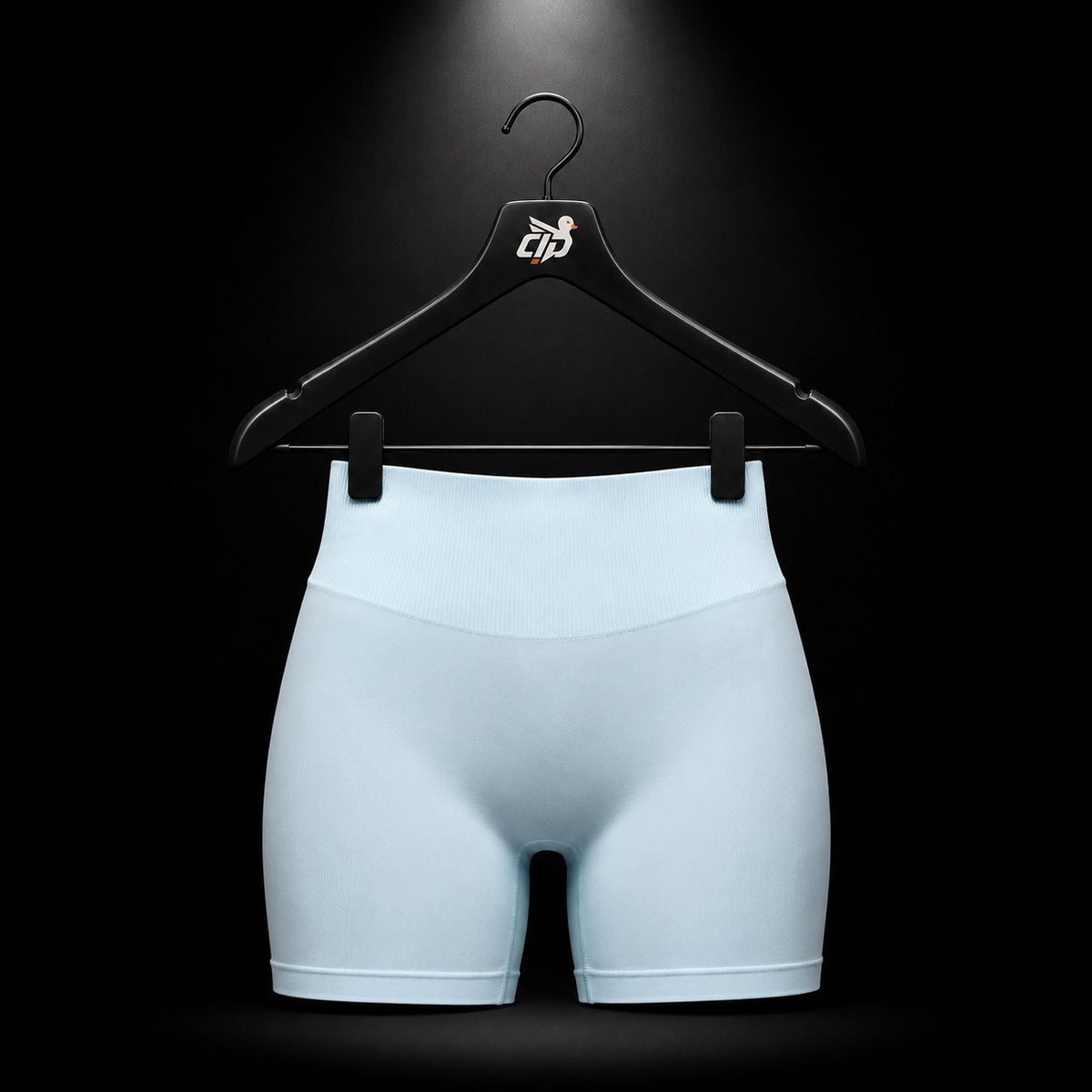 YoungLA W164 Core Luxe Shorts Seafoam Blue, vista frontal — Crazy!Duck Hype