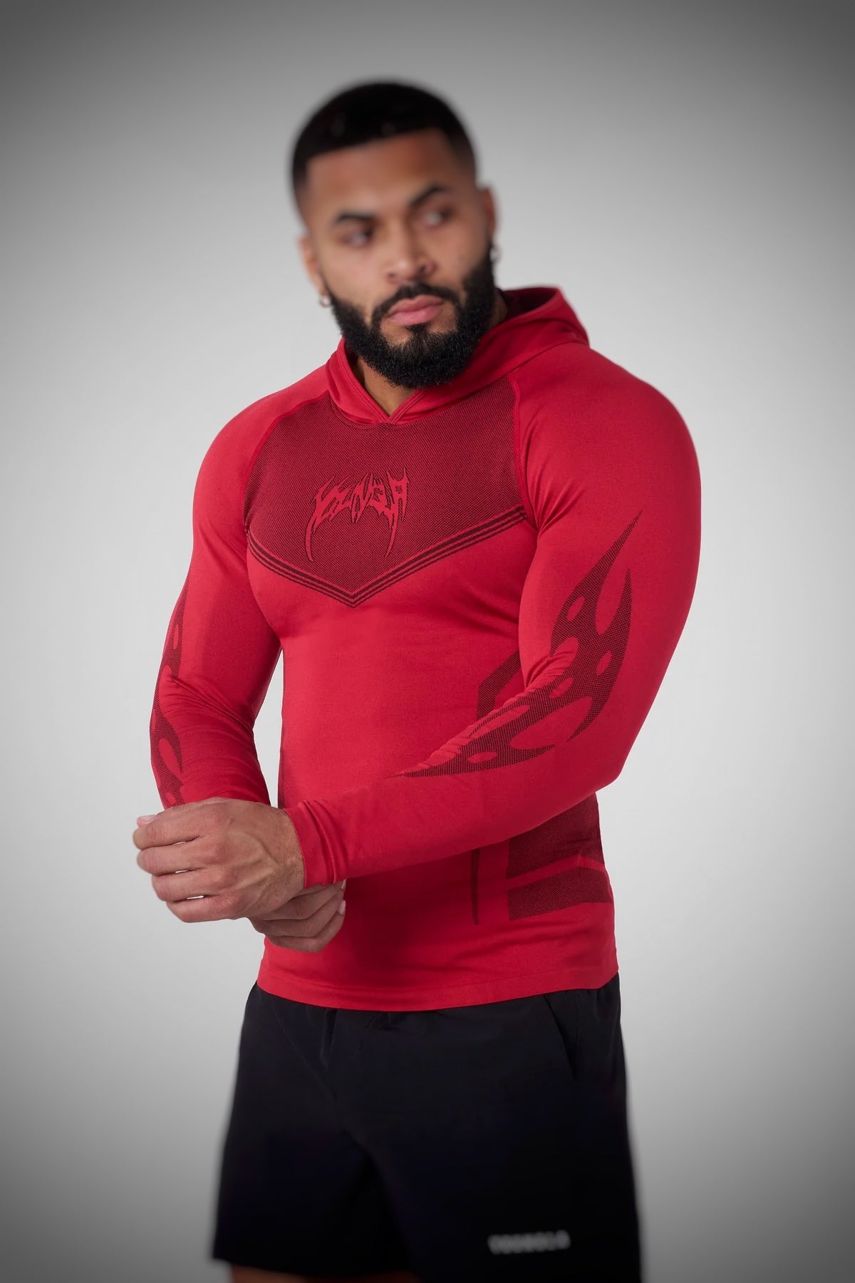 8062 - Warrior Compression Hoodies - Red