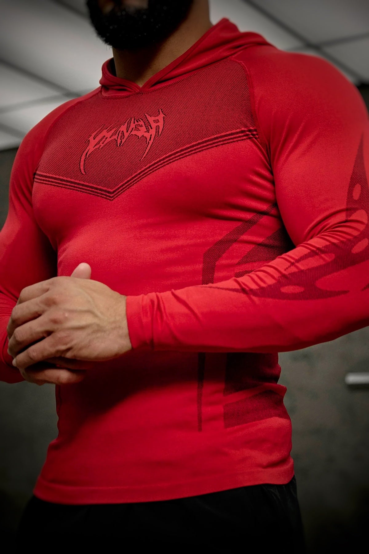 8062 - Warrior Compression Hoodies - Red