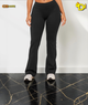 Whitney Mid-High Rise Flared Leggings "Black"