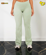 Whitney Mid-High Rise Flared Leggings "Haze Green"