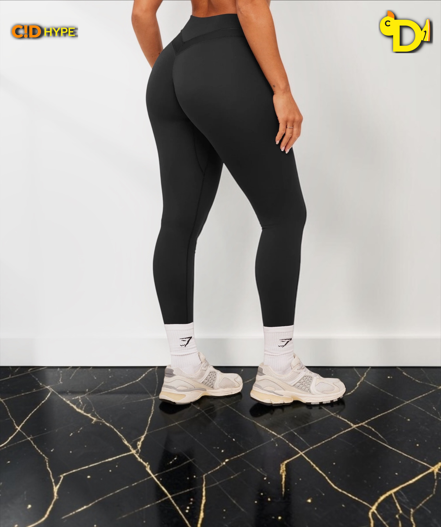 Whitney Mid-High Rise Leggings "Black"