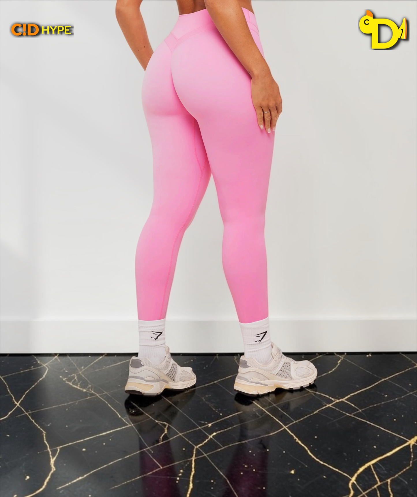 Whitney Mid-High Rise Leggings "Focus Pink"