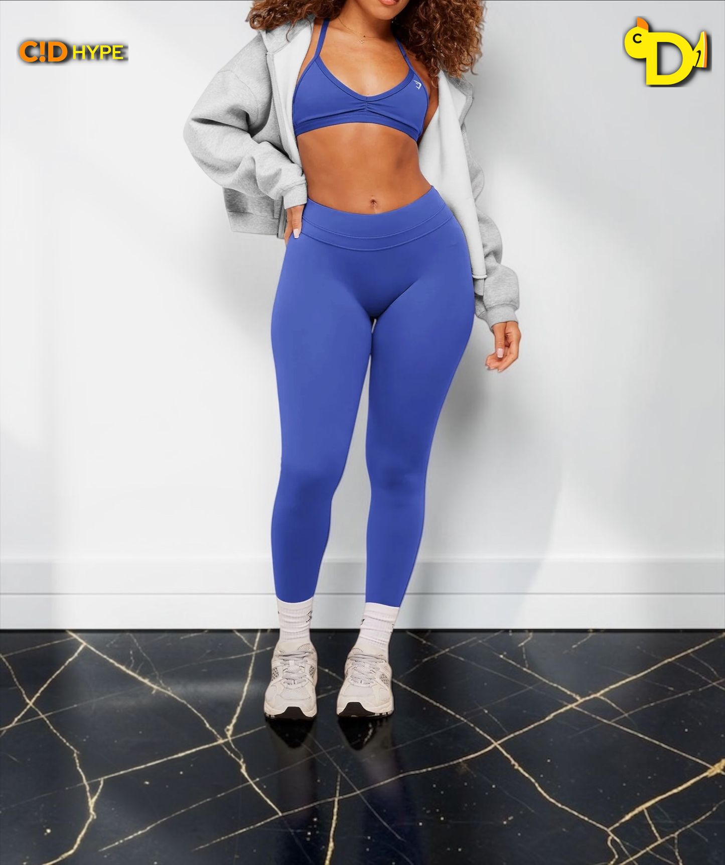 Whitney Mid-High Rise Leggings "Force Blue"