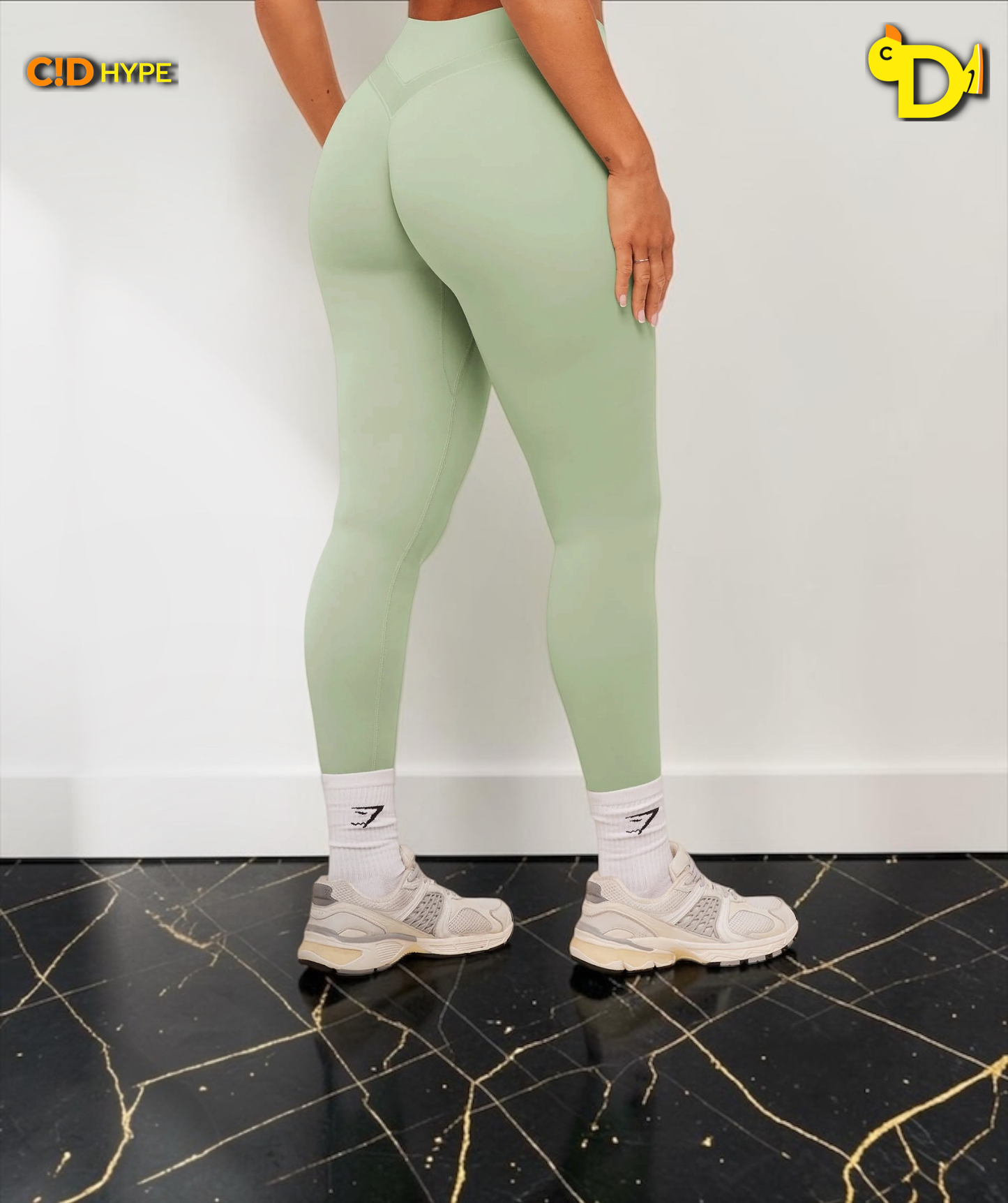 Whitney Mid-High Rise Leggings "Haze Green"