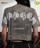 Wolves Have Your Back Premium Oversized Cropped Tee in Lush Vintage Woodland Camo