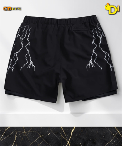 Wolves Storm Compression Shorts in Black