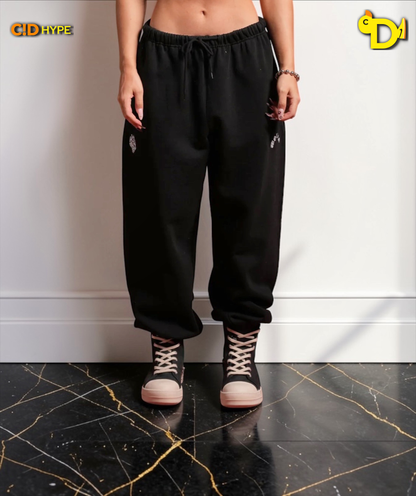 Y2Kulture Lounger Sweat Pants in Black