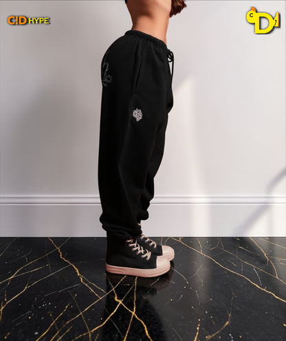 Y2Kulture Lounger Sweat Pants in Black