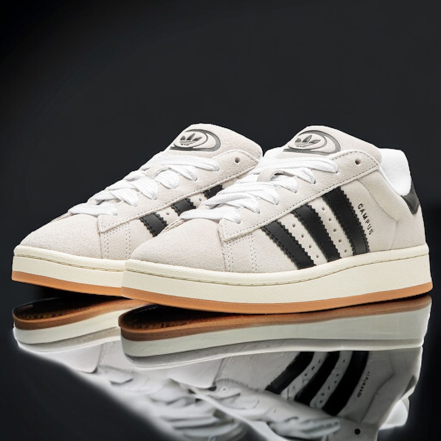 Adidas Campus 00s "Crystal White/Black" (MUJER)