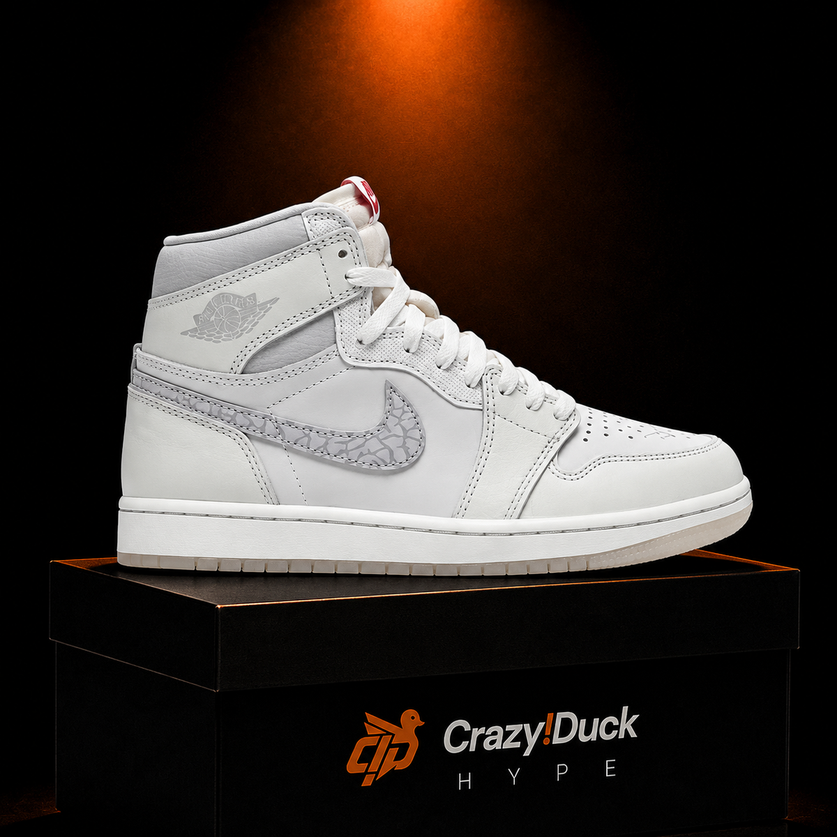 Air Jordan 1 High OG Sail University Red con empaque — Crazy!Duck Hype