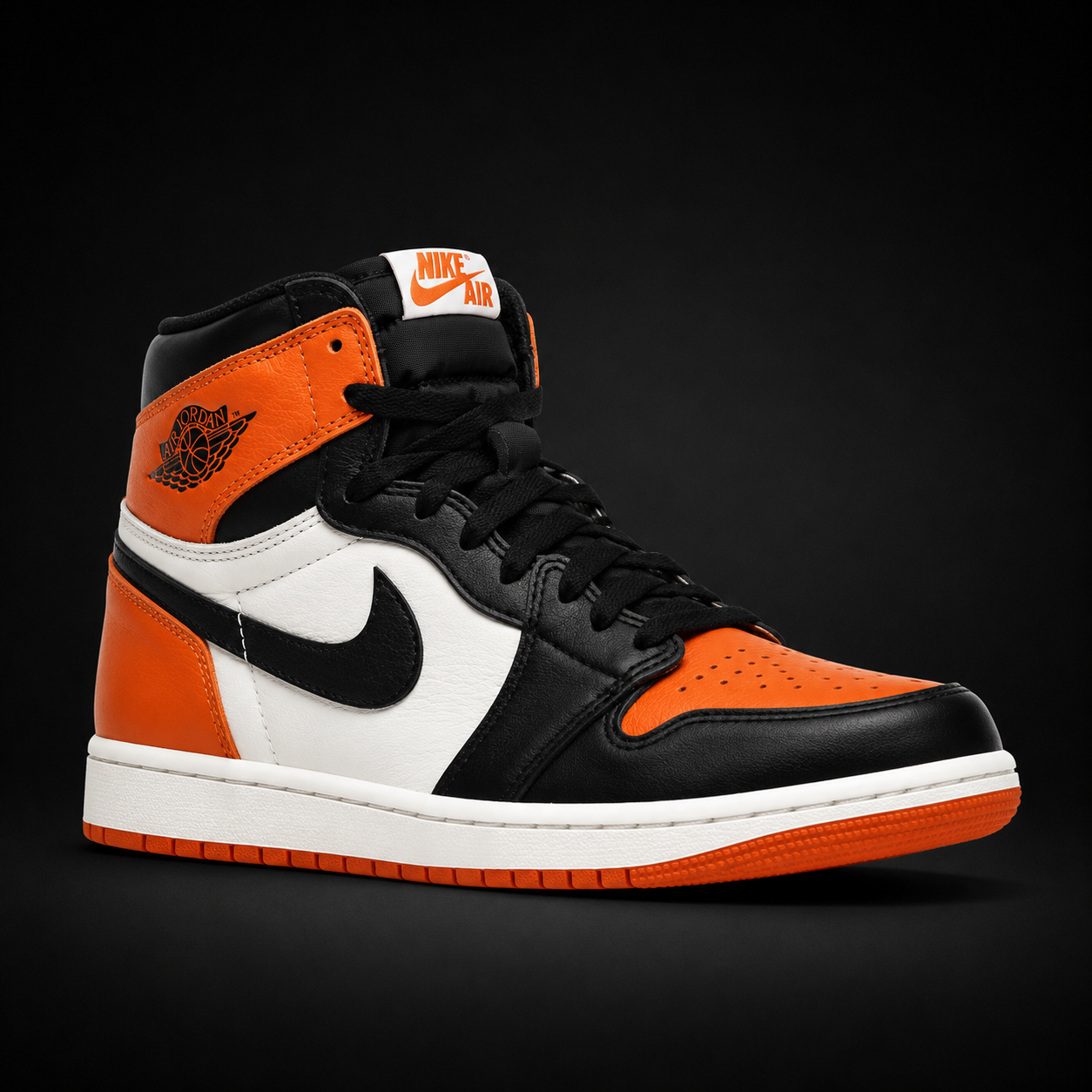 Air Jordan 1 High OG Shattered Backboard, vista frontal — Crazy!Duck Hype