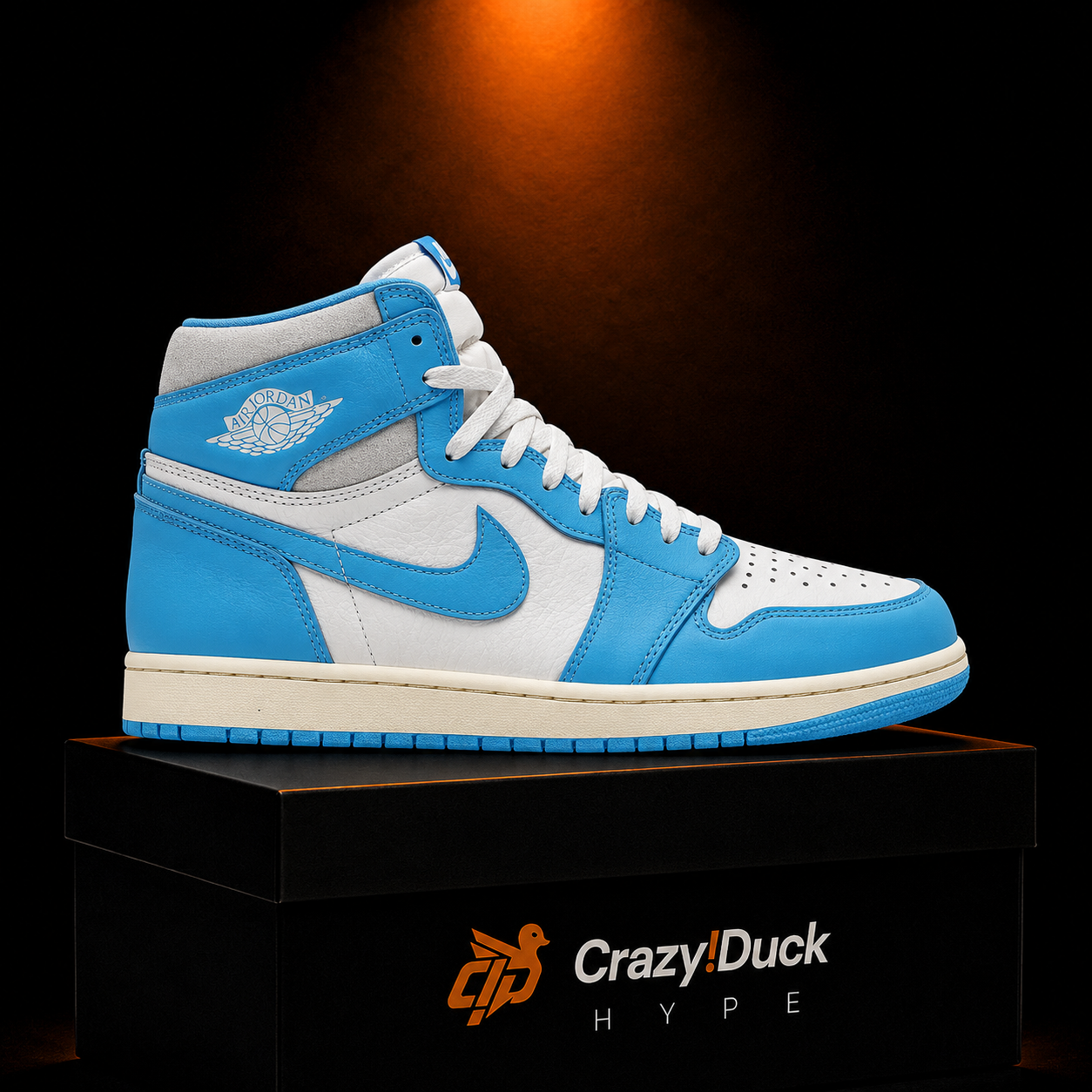 Air Jordan 1 High OG UNC Reimagined con empaque — Crazy!Duck Hype