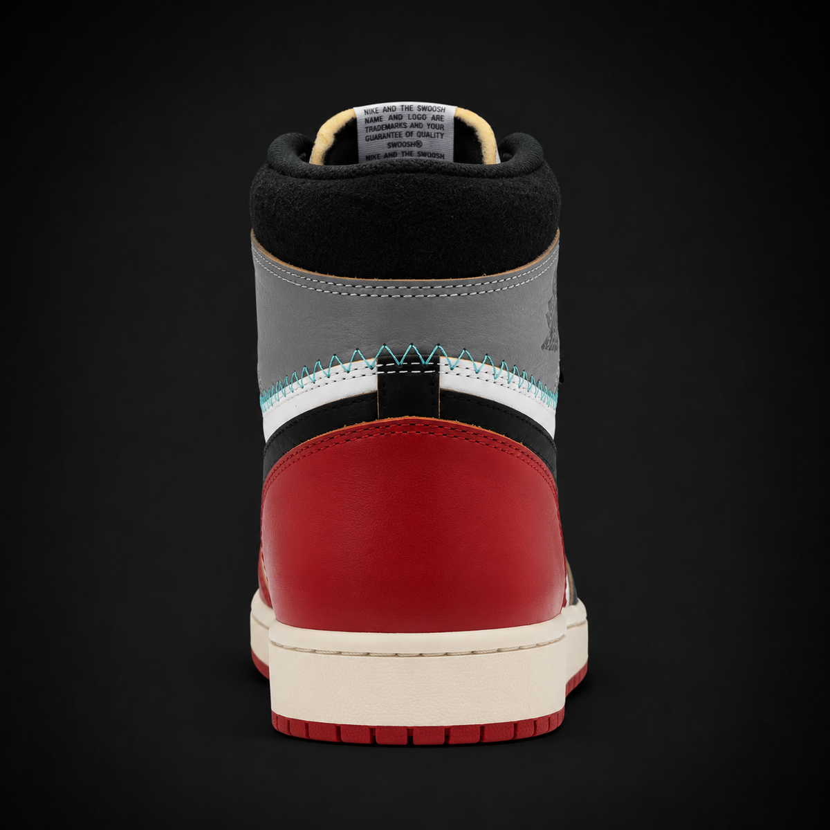 Air Jordan 1 High OG Union LA Chicago Shadow, vista trasera — Crazy!Duck Hype