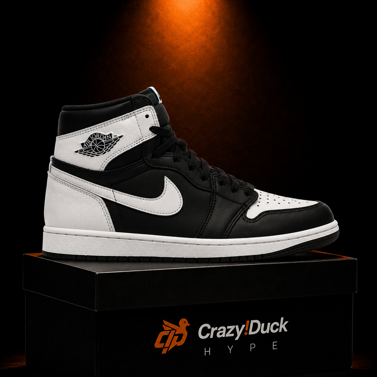 Air Jordan 1 High OG White Black con empaque — Crazy!Duck Hype