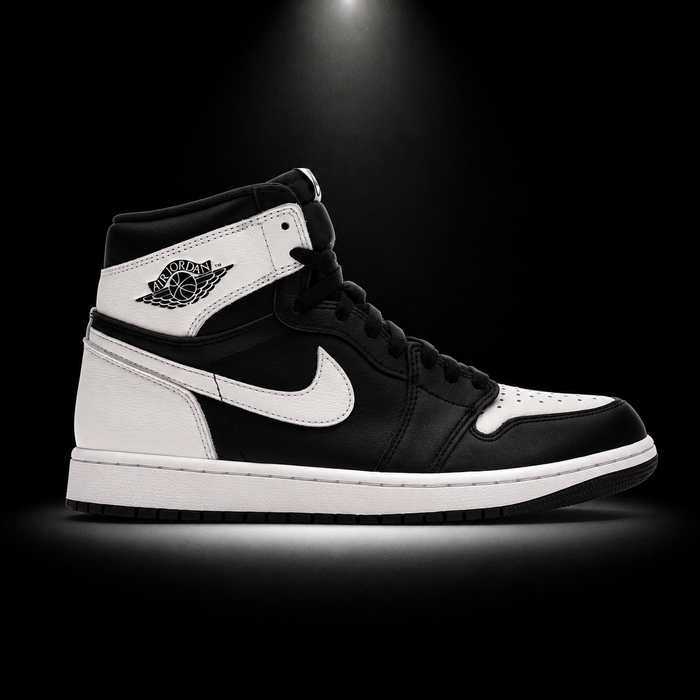 Air Jordan 1 High OG White Black, vista lateral — Crazy!Duck Hype