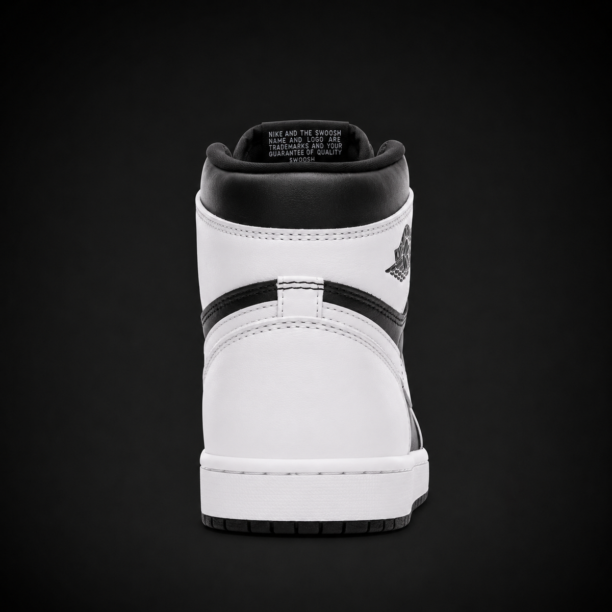 Air Jordan 1 High OG White Black, vista trasera — Crazy!Duck Hype