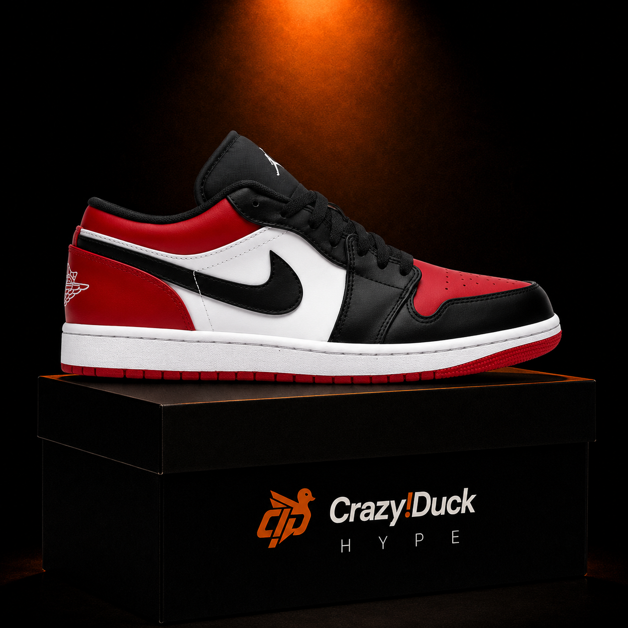 Air Jordan 1 Low Bred Toe con empaque — Crazy!Duck Hype