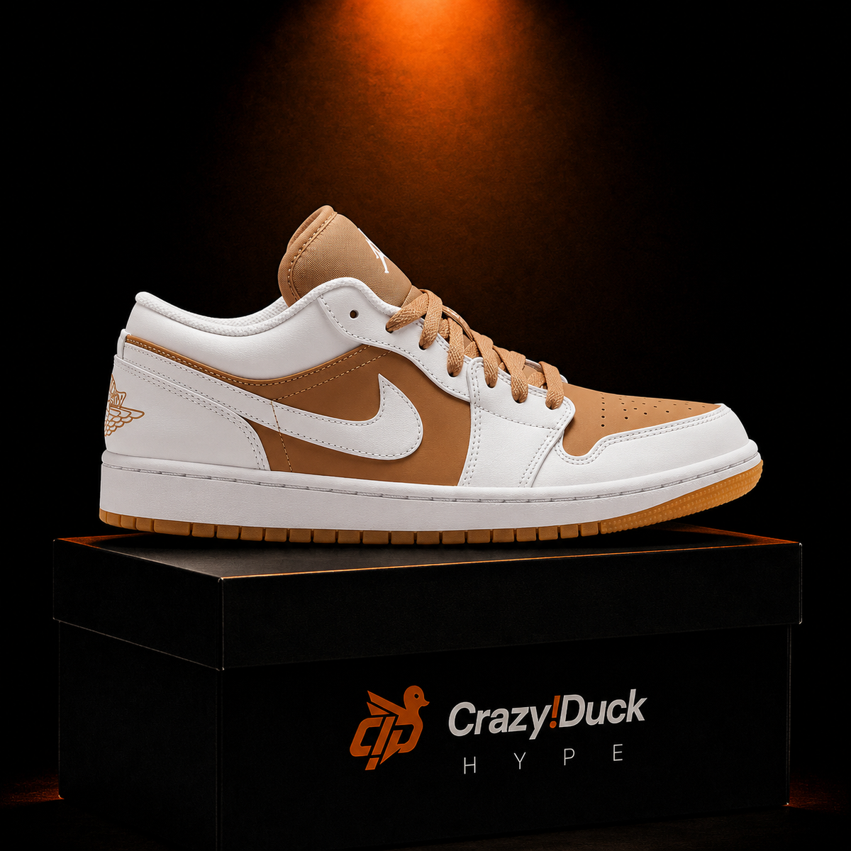Air Jordan 1 Low Hemp White con empaque — Crazy!Duck Hype
