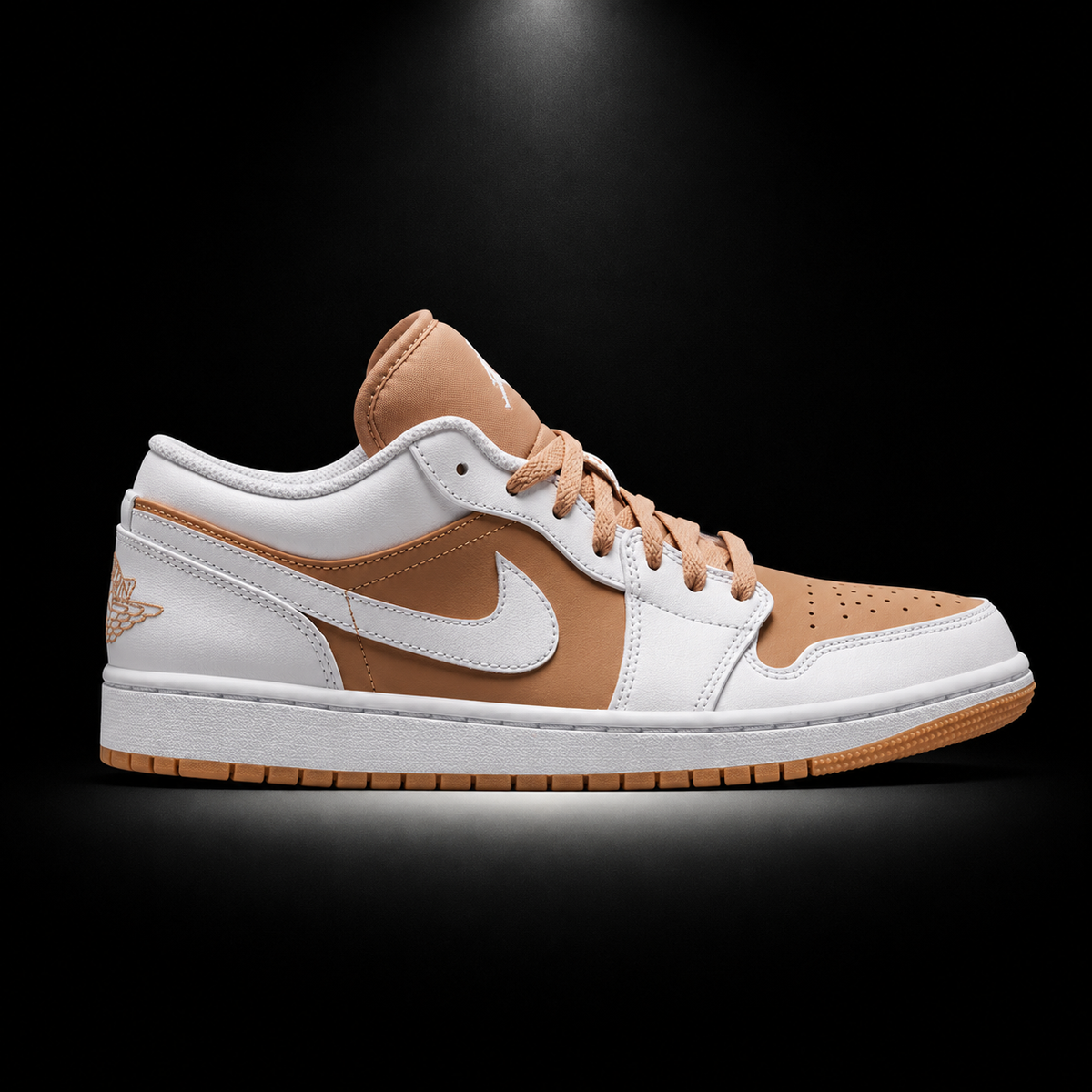 Air Jordan 1 Low Hemp White, vista lateral — Crazy!Duck Hype