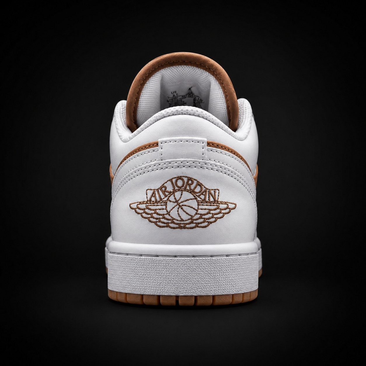 Air Jordan 1 Low Hemp White, vista trasera — Crazy!Duck Hype