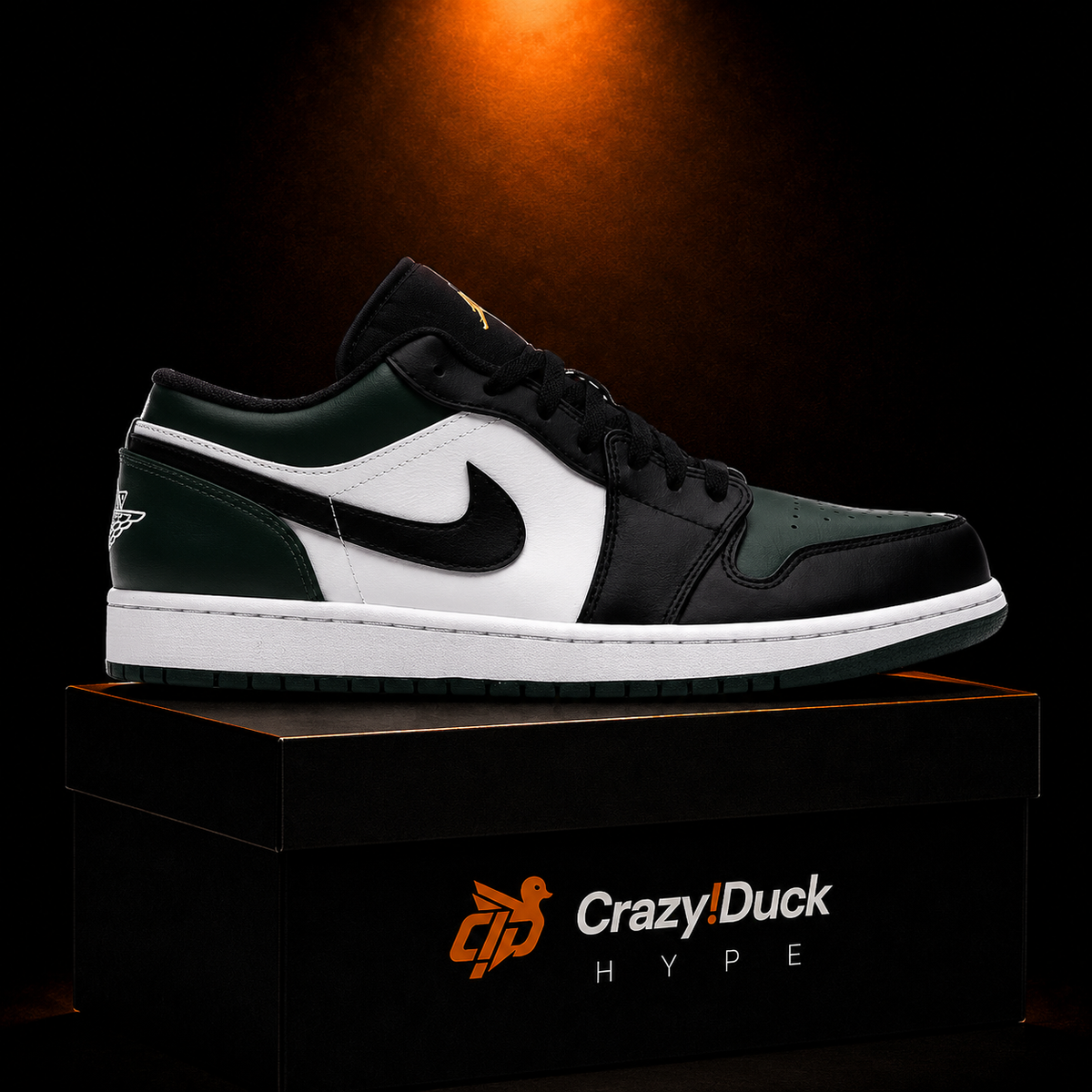 Air Jordan 1 Low Noble Green White con empaque — Crazy!Duck Hype
