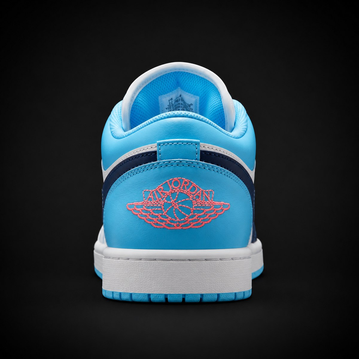 Air Jordan 1 Low Sail Blue Chill, vista trasera — Crazy!Duck Hype