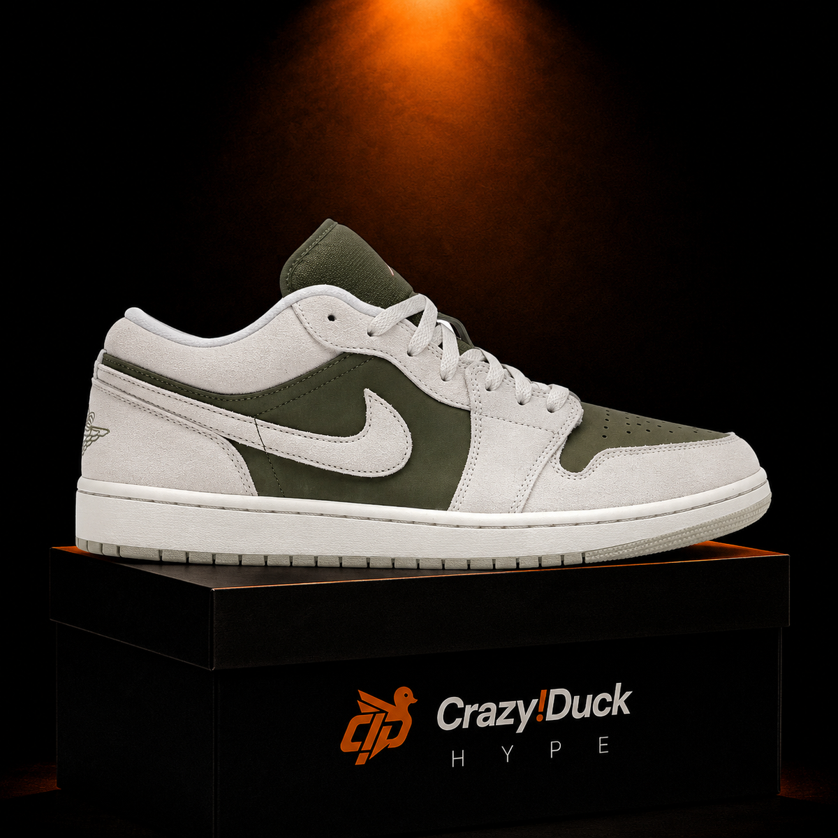 Air Jordan 1 Low SE Medium Olive con empaque — Crazy!Duck Hype
