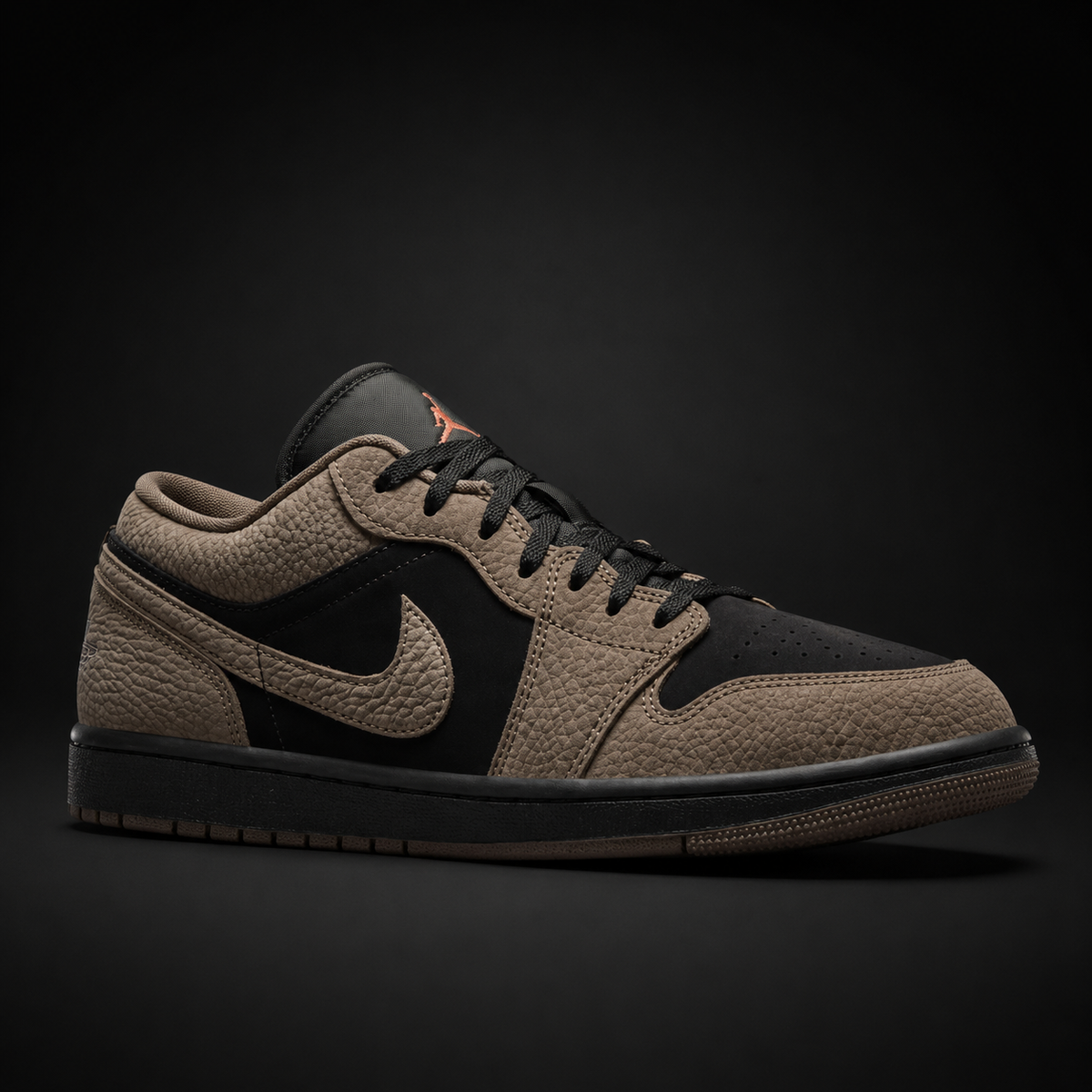Air Jordan 1 Low SE Olive Grey, vista frontal — Crazy!Duck Hype