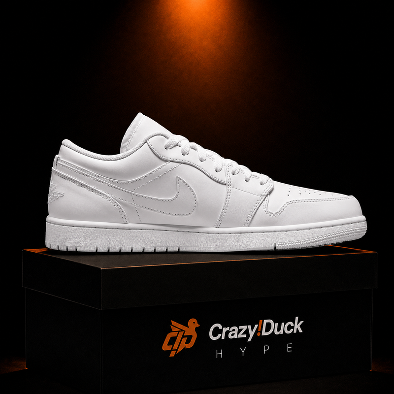 Air Jordan 1 Low White con empaque — Crazy!Duck Hype