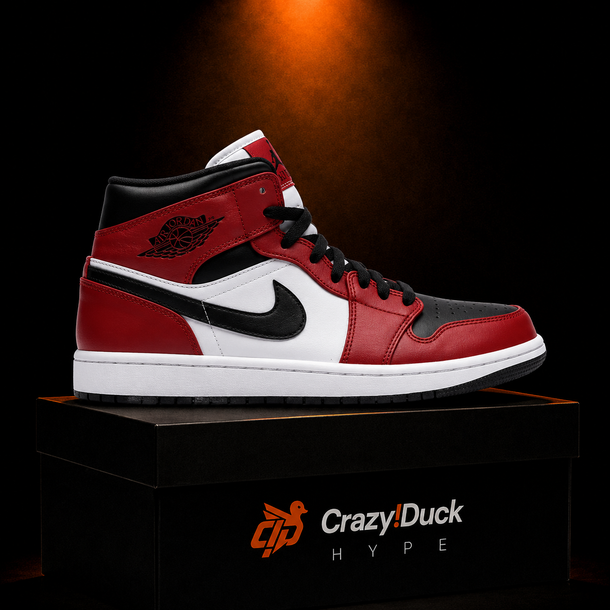 Air Jordan 1 Mid Chicago Toe con empaque — Crazy!Duck Hype